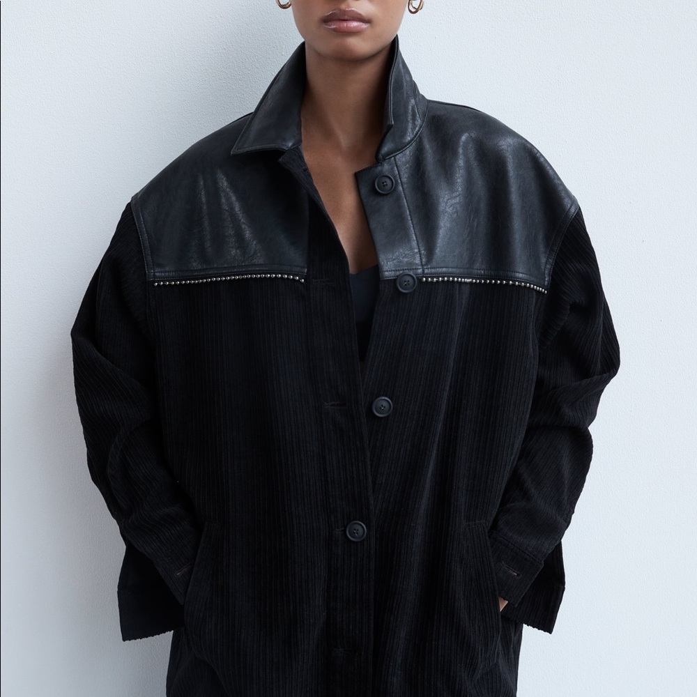 CONTRAST CORDUROY OVERSHIRT